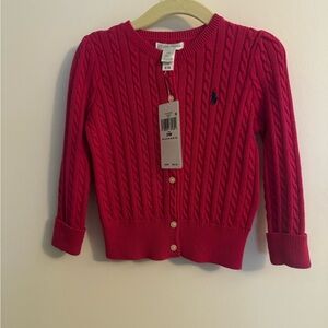 Ralph Lauren Pink Cable Knit Cardigan NWT